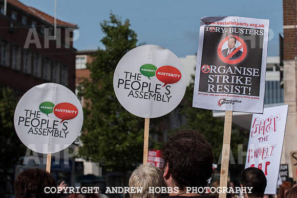 Anti-austerity protester Exeter 021
