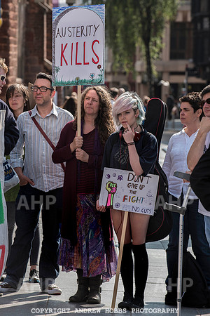 Anti-austerity protester Exeter 022