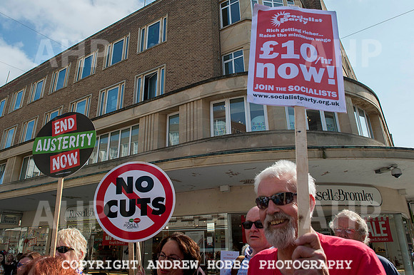 Anti-austerity protester Exeter 001