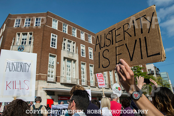 Anti-austerity protester Exeter 003