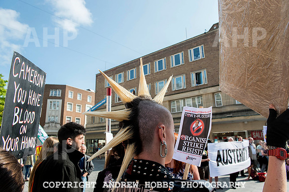 Anti-austerity protester Exeter 006