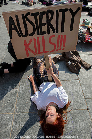 Anti-austerity protester Exeter 009