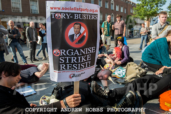 Anti-austerity protester Exeter 011