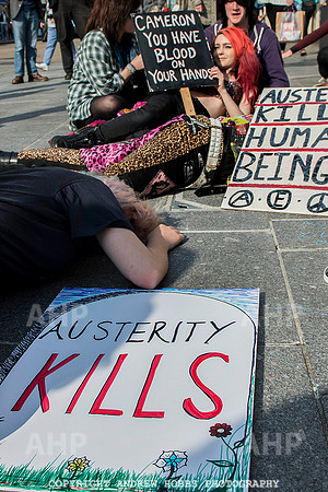 Anti-austerity protester Exeter 013