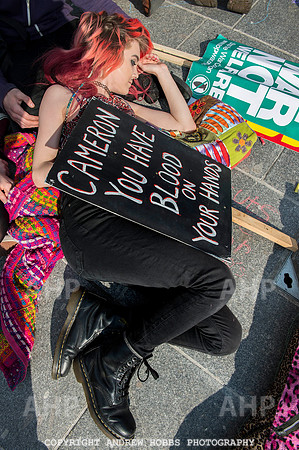 Anti-austerity protester Exeter 014