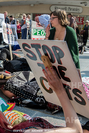 Anti-austerity protester Exeter 015