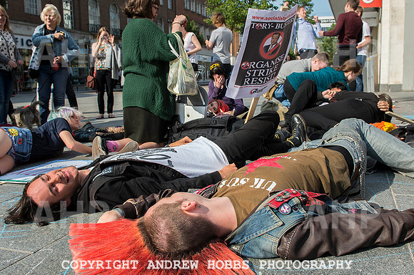 Anti-austerity protester Exeter 017