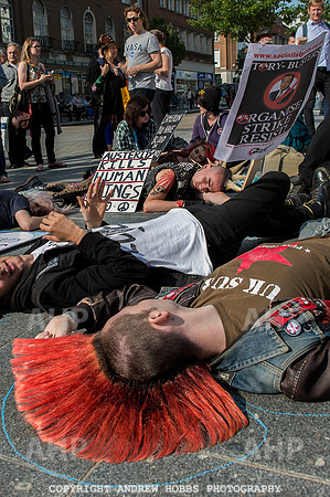 Anti-austerity protester Exeter 018