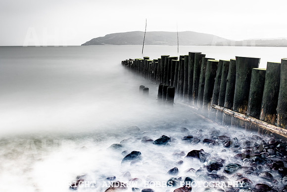 Porlock Weir - bales on moor-6875